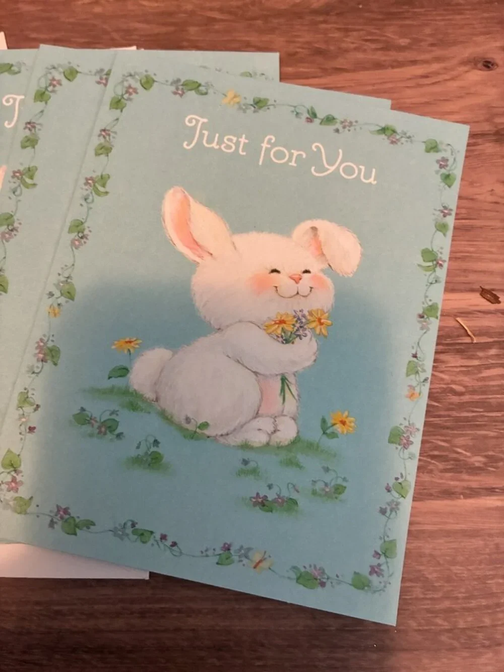 Vintage Ambassador Hallmark Easter Spring Bunny Greeting Cards Lot of 4 with